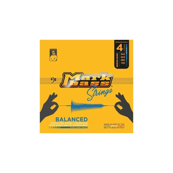 Струны для бас-гитары Markbass Balanced Series MB4BANS45105LS, 45-105, никель, studio tuned