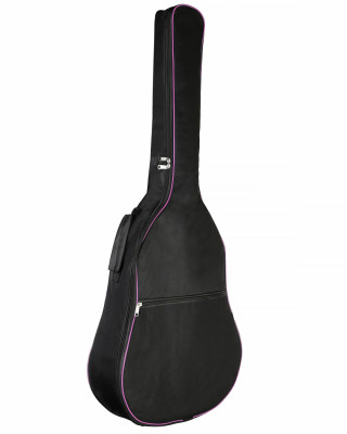 Чехол для акустических гитар, включая 12-струнные TUTTI ГА-1 тонкий черный, КАНТ МАЛИНОВЫЙ