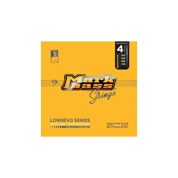 Струны для бас-гитары Markbass Longevo Series MB4LENS45105LS, 45-105, никель, с защитным покрытием