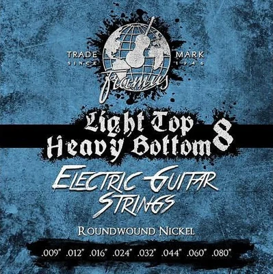 Струны для 8-струнной электрогитары Framus 45240 Blue Label 09-80 (Light-Heavy), никель
