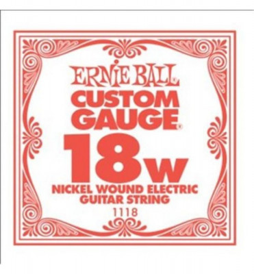 Ernie Ball 1118 калибр.018 одиночная для электрогитары/акустической гитары