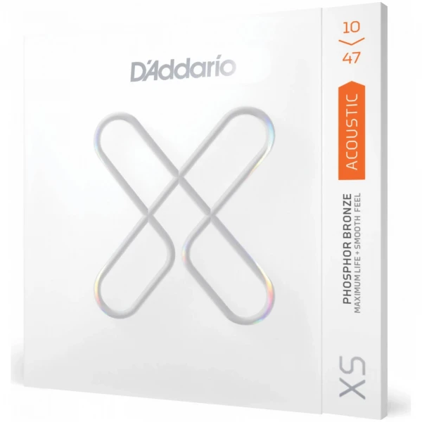 Струны для акустической гитары (10-47) D'ADDARIO XSAPB 1047 Extra Light очень лёгкое натяжение