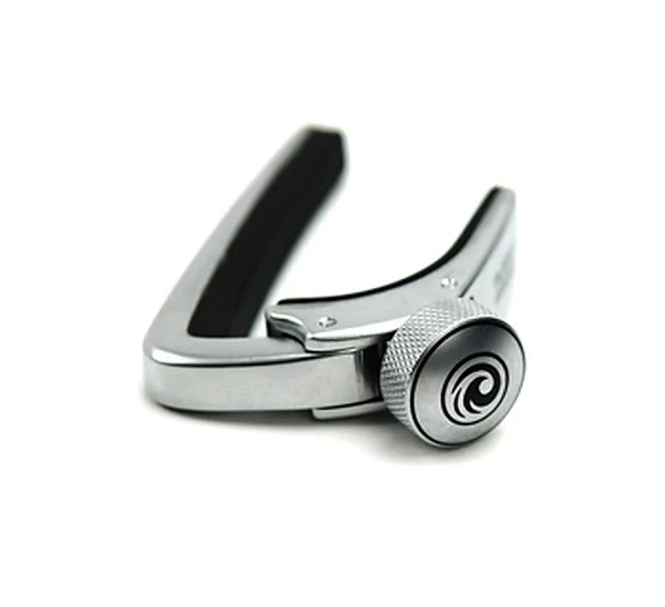 Каподастр для гитары с закругленным грифом Planet Waves PW-CP-02S, серебристый, регулируемая нагрузка