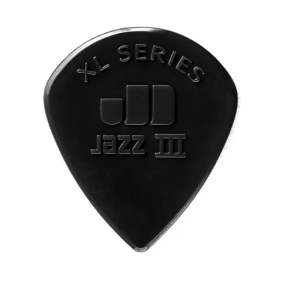 Медиаторы Dunlop 47RXLS Nylon Jazz III XL 24Pack, острый кончик, увеличенные, толщина 1.38 мм, черные