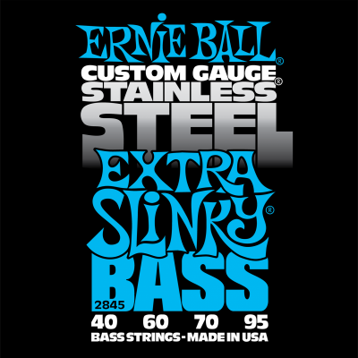Ernie Ball 2845 Stainless Steel Bass Extra Slinky (40-60-70-95) для бас-гитары