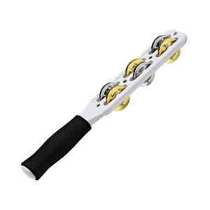 Металлическая палочка MEINL JG1M-WH с латунными и стальными бубенцами, белого цвета