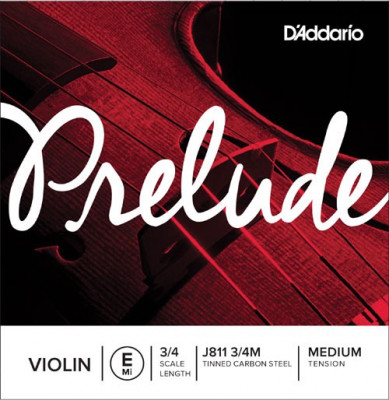 Струна для скрипки E 3/4 D'Addario J811 3/4M prelude одиночная