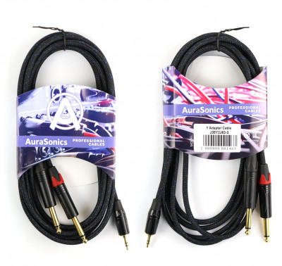 Аудио Y-кабель AuraSonics J35Y2J63-3