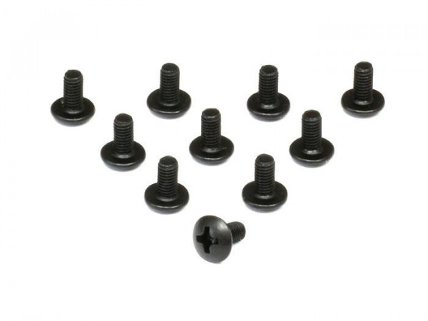 Винт с полукруглой головкой M3x8 под крестовую отвертку, 10шт.