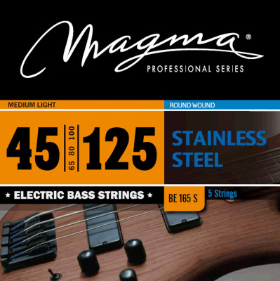 Комплект струн для 5-струнной бас-гитары Low B 45-125 Magma Strings BE165S