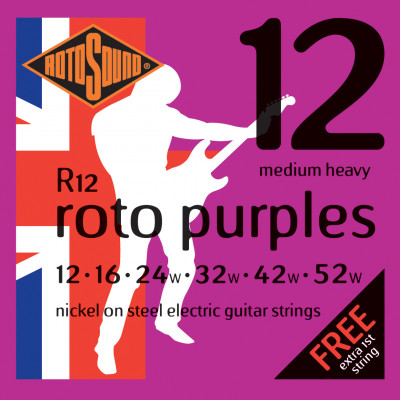 ROTOSOUND R12 STRINGS NICKEL MEDIUM HEAVY струны для электрогитары 12-52