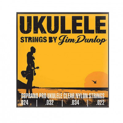 DUNLOP DUQ301 Ukulele Soprano Pro струны для укулеле 22-32-34-24, прозрачный нейлон