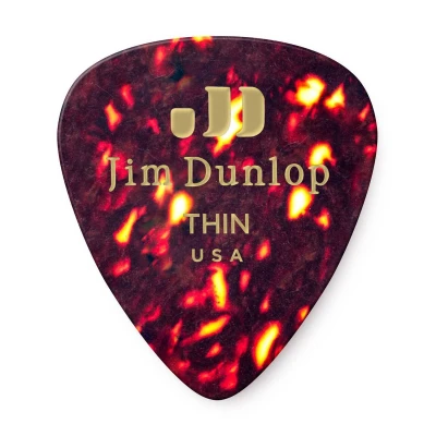 Медиаторы тонкие Dunlop 483P05TH Celluloid Shell Thin, 12 шт.