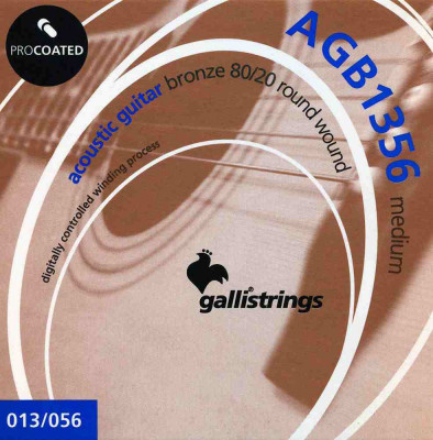 Комплект струн для акустической гитары GALLI STRINGS AGB1356