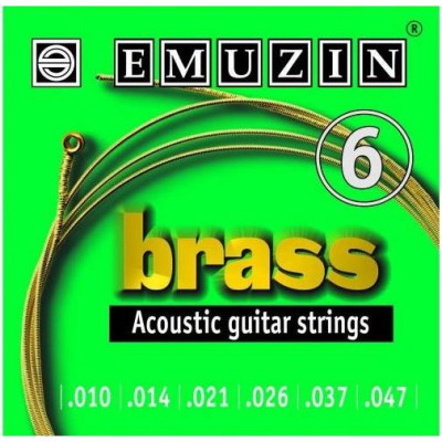 Струны для акустической гитары EMUZIN BRASS 010-047