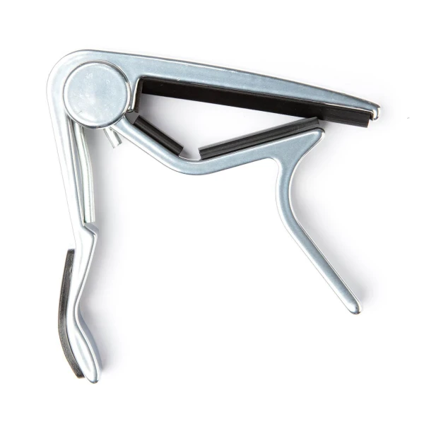 Каподастр "прищепка" для гитары с плоской накладкой грифа Dunlop 84FN Trigger Flat Nickel