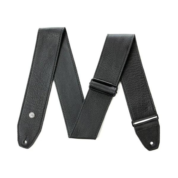 Ремень для гитары Dunlop BMF15BK BMF Tri-Glide Leather Black, кожаный, черный, ширина 2.5"