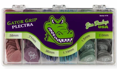 Короб с медиаторами Dunlop 4170 Gator Grip Standard Display, 058, 071, 096, 114 – 72 шт, 150, 200 – 36 шт, всего 360 шт