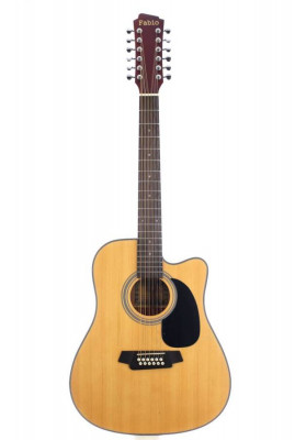 Акустическая 12-струнная гитара Fabio FB12 4020 натурального цвета