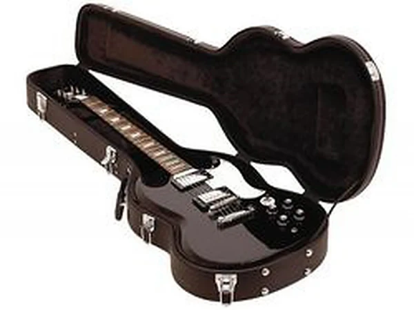 Фигурный кейс для гитары типа SG Rockcase RC10602 BCT/SB, деревянная основа, черный tolex