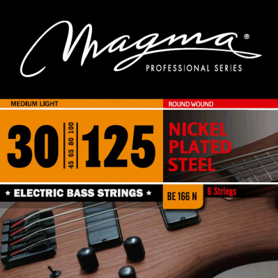 Комплект струн для 6-струнной бас-гитары 30-125 Magma Strings BE166N