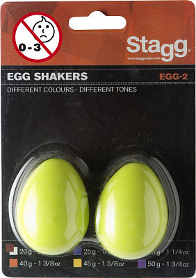 STAGG EGG-2 GR шейкеры пластиковые яйцо- пара