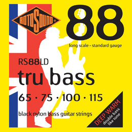 ROTOSOUND RS88LD BLACK NYLON FLATWOUND BASS STRINGS струны для бас-гитары 65-115