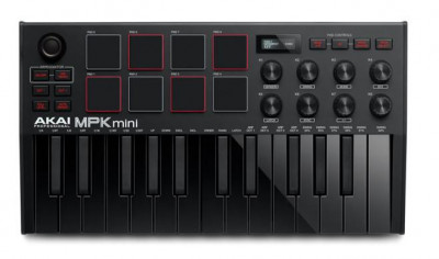 Миди клавиатура AKAI PRO MPK MINI MK3 B, цвет черный