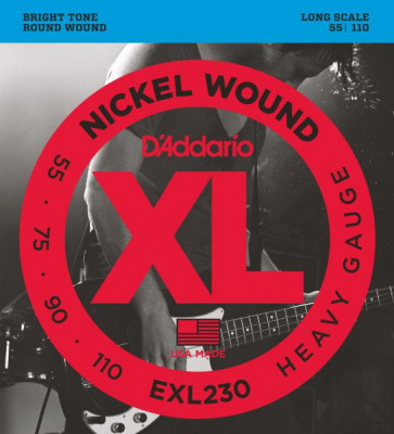 D'ADDARIO EXL230 Heavy 55-110 струны для 4-струнной бас-гитары