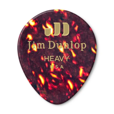 Медиаторы, жесткие, 12 шт. Dunlop 485P05HV Celluloid Shell Teardrop Heavy 12Pack