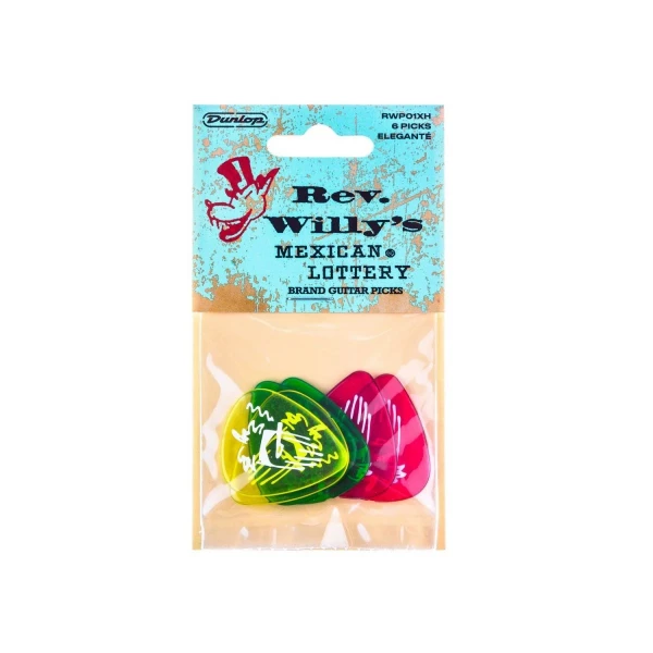 Медиаторы очень жесткие Dunlop RWP01XH Rev. Willy's Mexican Lottery Brand Picks, 6 шт.