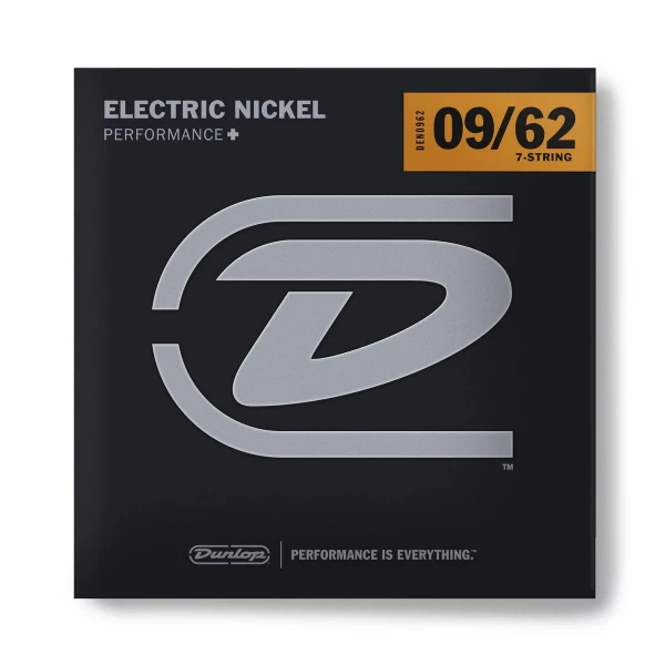 Струны для 7-ми струнной электрогитары Dunlop DEN0962-7, никель, 09-62