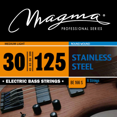 Комплект струн для 6-струнной бас-гитары 30-125 Magma Strings BE166S