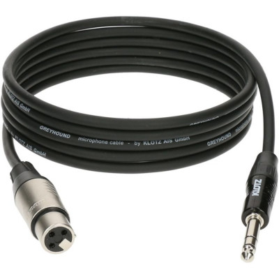 KLOTZ GRG1FP01.5 GREYHOUND микрофонный кабель Klotz XLR мама - Stereo JACK 1.5 м