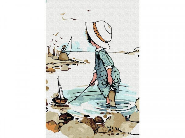 Набор юного художника 20х30 Увлекательная рыбалка (13 цветов)