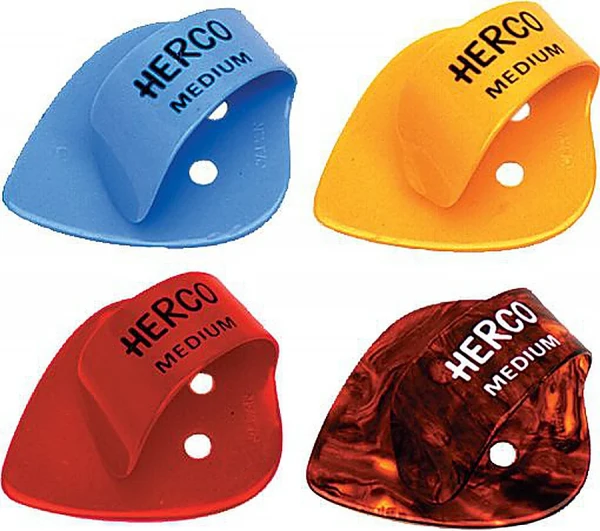 Когти для большого пальца, тонкие, разные цвета, 24 шт. Herco HE111 Thumbpicks Light 24Pack