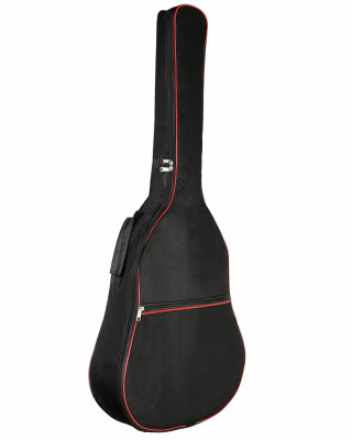 Чехол для акустических гитар, включая 12-струнные TUTTI ГА-2 тонкий черный, КАНТ КРАСНЫЙ