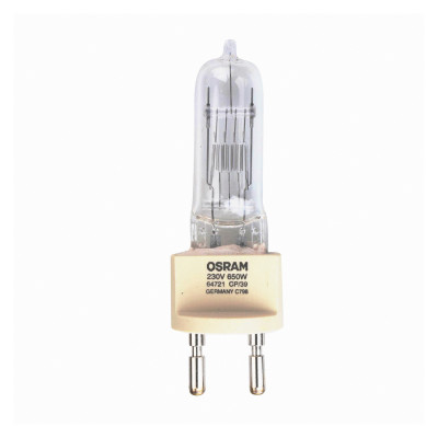 Лампа галогеновая OSRAM 64721/CP39 230 В/650 Вт G22, ресурс 100 часов