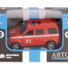 Машина "АВТОПАНОРАМА" "Пожарная служба", красный, 1/50, инерция, в/к 12*7*5,5 см