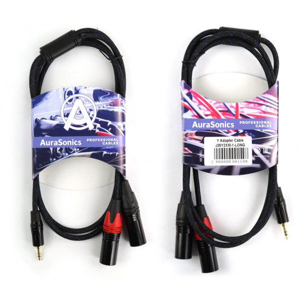 Аудио Y-кабель AuraSonics J35Y2XM-1-LONG Аудио Y-кабель AuraSonics J35Y2XM-1-LONG