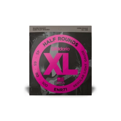 Струны для бас-гитары D'Addario ENR71 Half Rounds 45-100, Regular Light