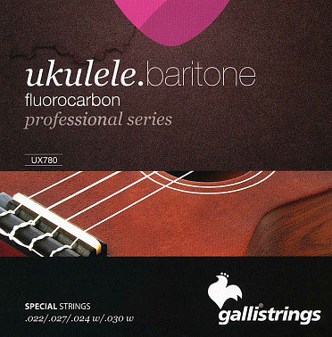 Струны для укулеле-баритон GALLI STRINGS UX780 (.022 .027 .024w .030w), флюорокарбон