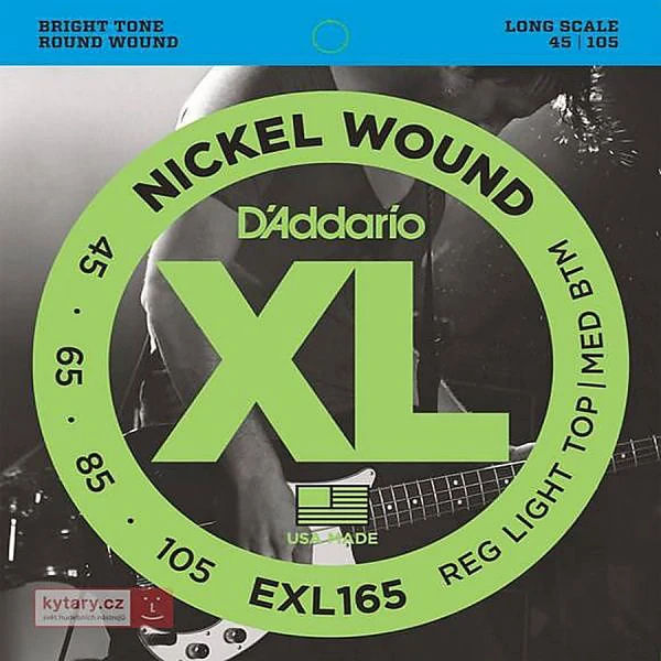 Струны для бас-гитары D'Addario EXL165 Nickel Wound, 45-105, Regular Light/Medium