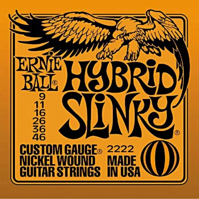 Струны для электрогитары Ernie Ball 2222 Nickel Wound Hybrid Slinky 9-46