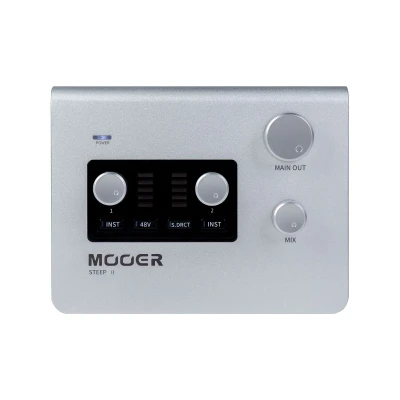 Аудиоинтерфейс 24 бит / 192 кГц, USB-C, два входа, стерео выход, MIDI IN/OUT Mooer STEEP II