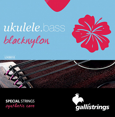 Струны для укулеле-бас GALLI STRINGS UXB810 цвет - черный