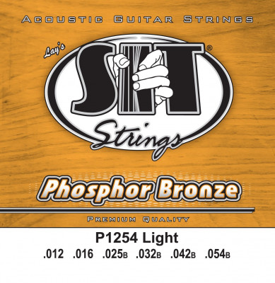 Струны для акустической гитары SIT P1254 PHOSPHOR BRONZE Light (12-16-25-32-42-54) легкого натяжения