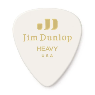 Медиаторы, жесткие, 12 шт. Dunlop 483P01HV Celluloid White Heavy 12Pack