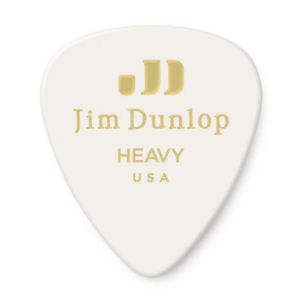Медиаторы, жесткие, 12 шт. Dunlop 483P01HV Celluloid White Heavy 12Pack