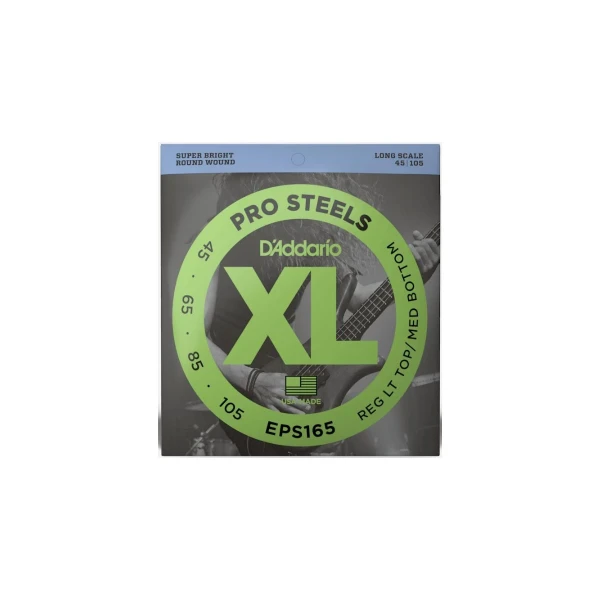 Струны для бас-гитары D'Addario EPS165 ProSteels 45-105, Regular Light/Medium